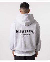 Represent - Relaxed Fit Owners Club Zip Through Hoodie - Lyst