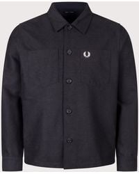 Fred Perry - Regular Fit Brushed Twill Overshirt - Lyst