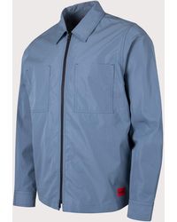 HUGO - Oversized Zip Through Evalom Overshirt - Lyst