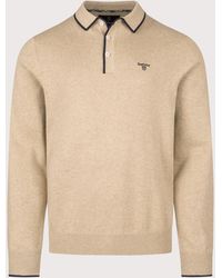 Barbour - Regular Fit Taunton Knitted Long Sleeve Polo Shirt - Lyst