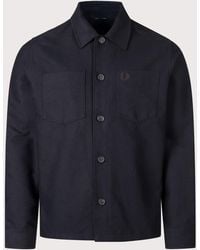 Fred Perry - Regular Fit Brushed Twill Overshirt - Lyst