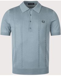 Fred Perry - Regular Fit Cable Knitted Polo Shirt - Lyst