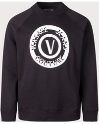 Versace - Relaxed Fit V Emblem Seas Sweatshirt - Lyst