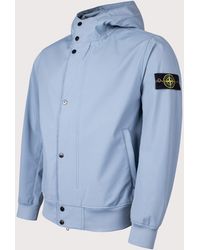 Stone Island - Light Soft Shell-R E.Dye Technology Hooded Jacket - Lyst