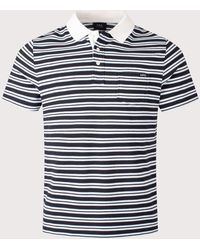 A.P.C. - Relaxed Fit Oscar Striped Polo Shirt - Lyst
