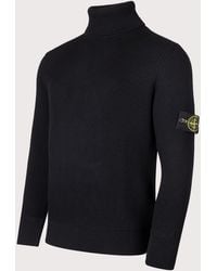 Stone Island - Full Rib Rws Wool Turtle Neck Jumper - Lyst