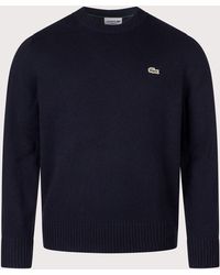 Lacoste - Classic Fit Wool Crewneck Jumper - Lyst