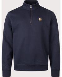 Belstaff - Regular Fit Quarter Zip Sweatshirt - Lyst