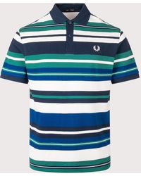 Fred Perry - Relaxed Fit Striped Polo Shirt - Lyst