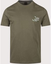 BOSS - Regular Fit Te Blueprint T-Shirt - Lyst