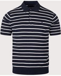 Polo Ralph Lauren - Striped Rib-Knit Cotton Polo Shirt - Lyst