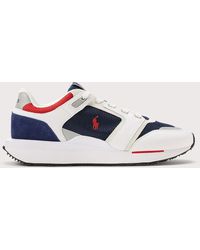 Polo Ralph Lauren - Train 89 V2 Suede-Paneled Sneakers - Lyst