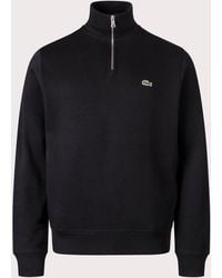 Lacoste - Quarter Zip Croc Logo Sweatshirt - Lyst