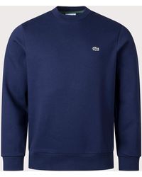 Lacoste - Relaxed Fit Brushed Cotton Sweatshirt - Lyst