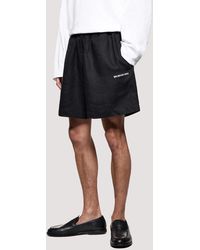 MKI Miyuki-Zoku - Relaxed Fit Linen Wide Leg Shorts - Lyst