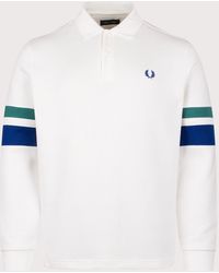 Fred Perry - Regular Fit Tipped Sleeve Collared Sweatshirt - Lyst