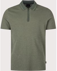 Paul Smith - Regular Fit Quarter Zip Polo Shirt - Lyst
