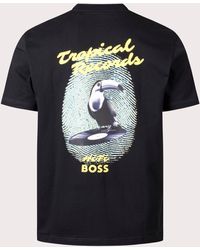 BOSS - Relaxed Fit Te Records T-shirt - Lyst