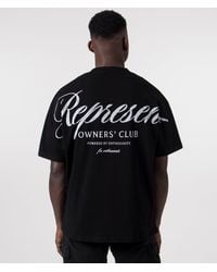 Represent - Oversized Owners Club Script T-Shirt - Lyst