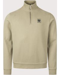 Belstaff - Reg Fit Quarter Zip Sweatshirt - Lyst