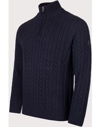 Belstaff - Regular Fit Westport Quarter Zip Jumper - Lyst