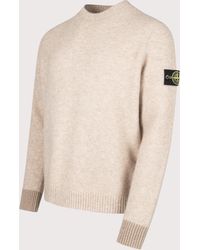 Stone Island - Loose Fit Baby Alpaca Blend Crewneck Jumper - Lyst
