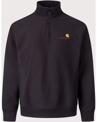 Carhartt - Loose Fit Quarter Zip American Script Sweatshirt - Lyst