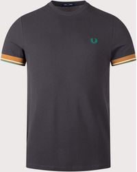 Fred Perry - Regular Fit Twin Tipped Cuff T-Shirt - Lyst