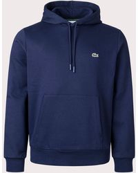 Lacoste - Relaxed Fit Brushed Fleece Hoodie - Lyst