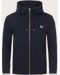 Fred Perry - Zip Through Contrast Tipped Hoodie - Lyst