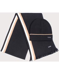 BOSS - Beanie And Scarf Set - Lyst