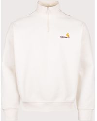Carhartt - Loose Fit Quarter Zip American Script Sweatshirt - Lyst
