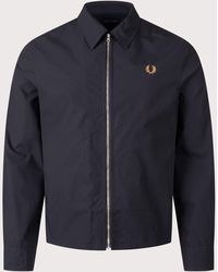 Fred Perry - Regular Fit Zip Through Poplin Overshirt - Lyst