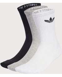 adidas Originals - 3 Pack Trefoil Cushion Crew Socks - Lyst