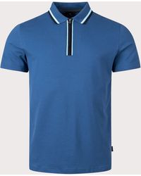 PS by Paul Smith - Quarter Zip Polo Shirt - Lyst
