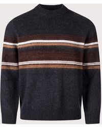 Wax London - Relaxed Fit Wilde Bold Stripe Crewneck Jumper - Lyst