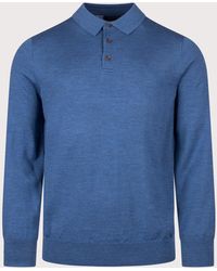 Polo Ralph Lauren - Regular Fit Knitted Long Sleeve Polo Shirt - Lyst