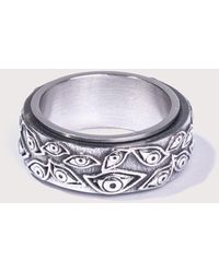 Mysterious Jeweller - Stainless Steel Spinner Ring - Lyst