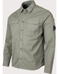 C.P. Company - Gabardine Pocket Shirt - Lyst