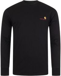 Carhartt - Loose Fit American Script Long Sleeve T-Shirt - Lyst