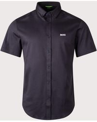 BOSS - Regular Fit Short Sleeve Motion Shirt - Lyst