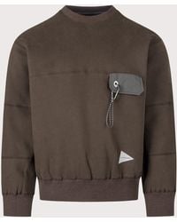 and wander - Relaxed Fit Pocket Sweatshirt - Lyst