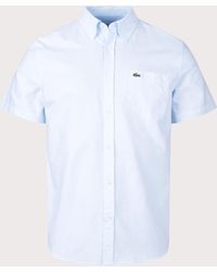 Lacoste - Short Sleeve Oxford Shirt - Lyst