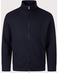 NN07 - Boiled Merino Zip Through Knit Jumper - Lyst