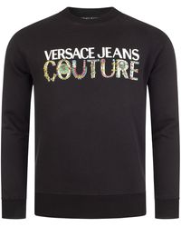Versace Jeans Couture Logo Bijoux Organic Cotton Sweat - Black