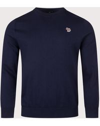 Paul Smith - Regular Fit Zebra Logo Crewneck Jumper - Lyst