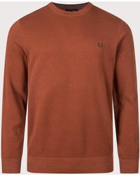 Fred Perry - Regular Fit Piqué Stitch Jumper - Lyst
