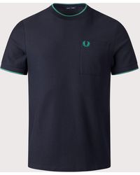 Fred Perry - Regular Fit Pocket Detail Piqué T-Shirt - Lyst