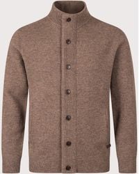 Barbour - Essential Patch Zip Through Knitted Jumper - Lyst