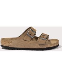 Birkenstock - Arizona Suede Leather Sandals - Lyst